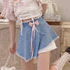 Blue lace skirt PL51906