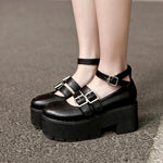 Harajuku style thick bottom leather shoes PL20680