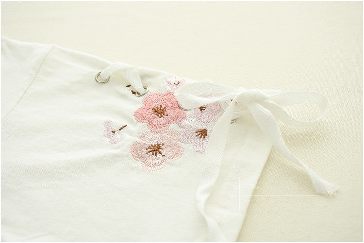 Lolita Flower Embroidered T-Shirt    PL20230