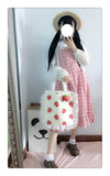 Chic strawberry canvas bag PL50295