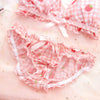 Cute strawberry plaid underwear set  PL52298
