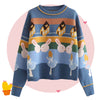 Cartoon house sweater  PL20864