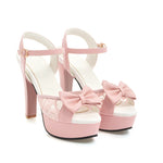 Sweet bow high heels PL50164
