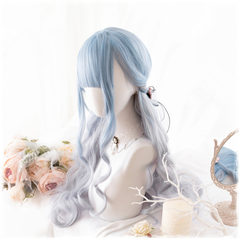 Lolita blue-gray gradient wig PL20265