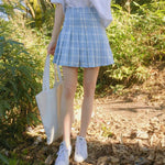 Lolita high waist plaid skirt  PL20510