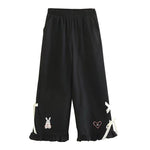Rabbit embroidered pants PL50205