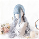 Lolita blue-gray gradient wig PL20265