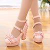 Lace bow heels PL50132