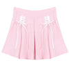 Bowknot high waist pleated skirt PL51515