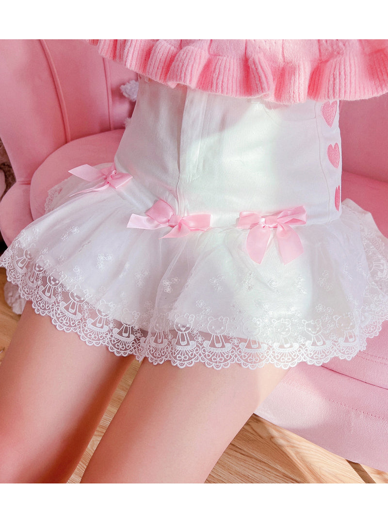 White Bow Skirt  PL52495