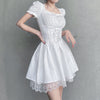 Cute white dress PL30089