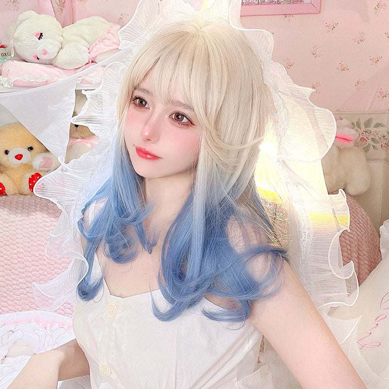 Harajuku gradient long curly wig  PL52414