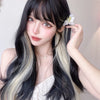 Natural hanging ear dyed long curly wig  PL52416